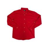 Vintage Y2K Coca-Cola Red Long Sleeve Button Down Shirt Size 41 L